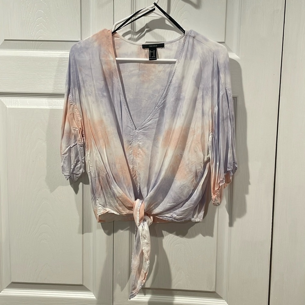 Forever 21 summer tie dye crop top